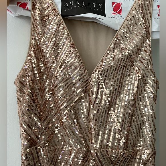 Luxedo Rose Gold Evening Gown - Picture 3 of 5